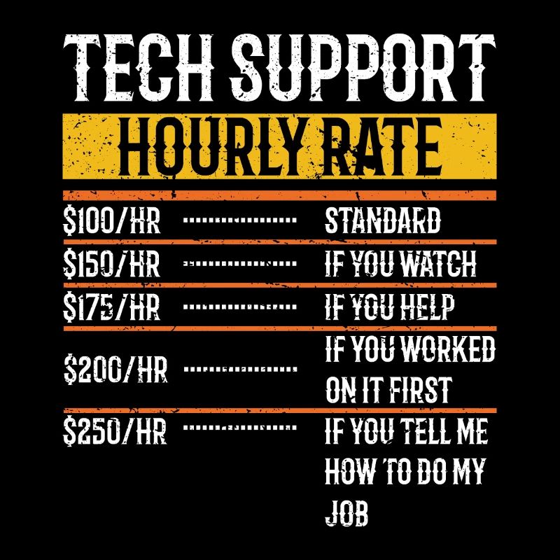 Tech Support Hourly Rate Programmer Technical
