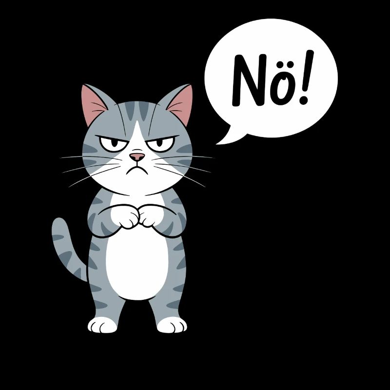 Nö! Lustige Katze Mit Spruch