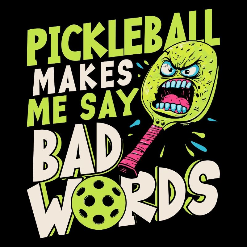 Pickleball Bringt Mich Dazu, Schlechte Worte Zu