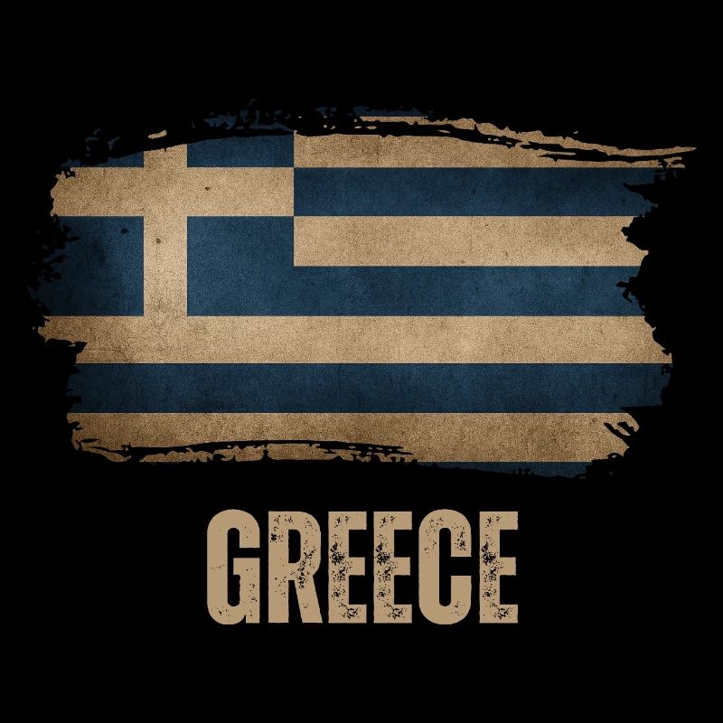 Drapeau grunge de la Grèce, j’adore la Grèce