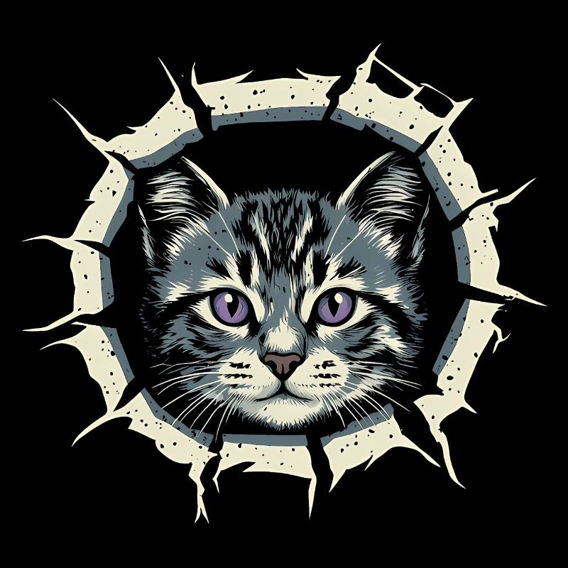 Cat Torn Cloth - Cute Gothic Gift
