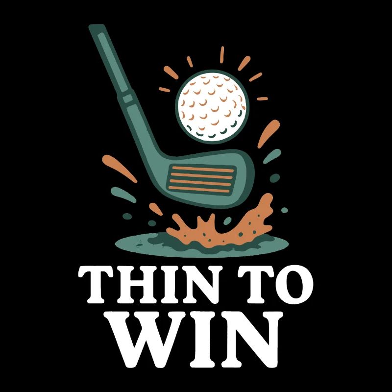 Thin To Win Conception Drôle De Joueur De Golf