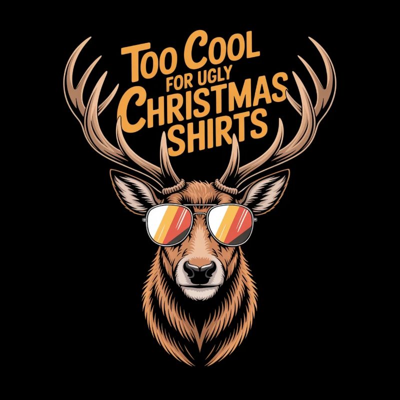 Deer with antlers Ugly christmas
