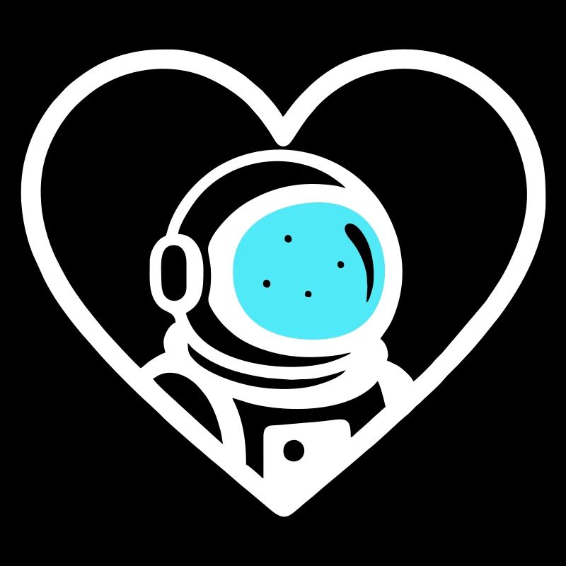 Astronaut Heart Space Cosmic Helmet
