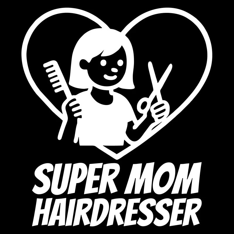 Super Maman Coiffeuse – Ciseaux Conception de Cœurs