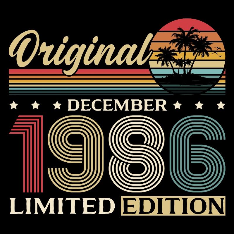 39th Birthday Original December Born 1986