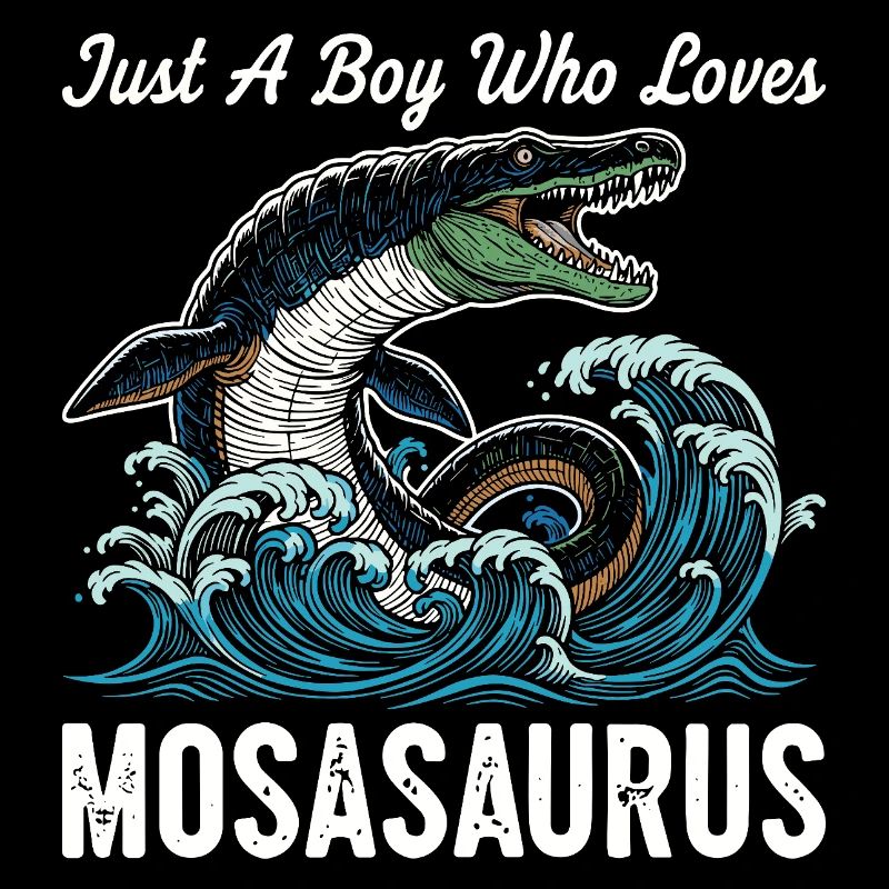 Nur ein Junge, der Mosasaurus liebt