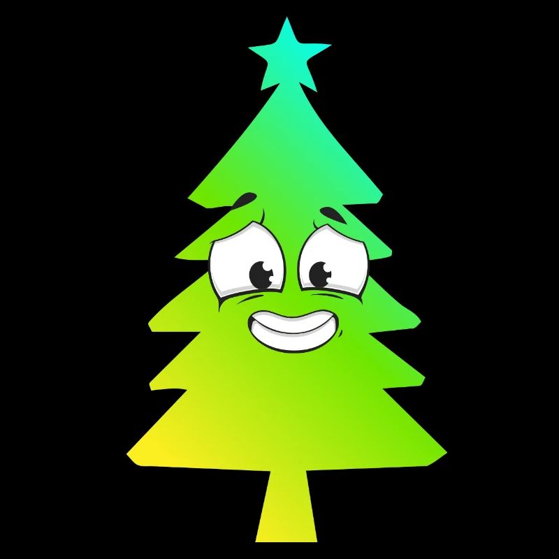 Christmas Tree Gradient Smile