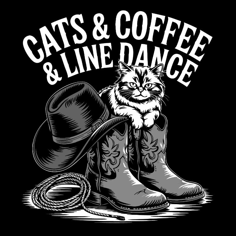 Cat Coffee Western Line Danse