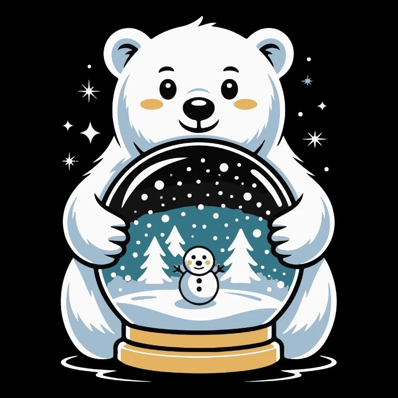 Polarbaer Schneekugel Impression