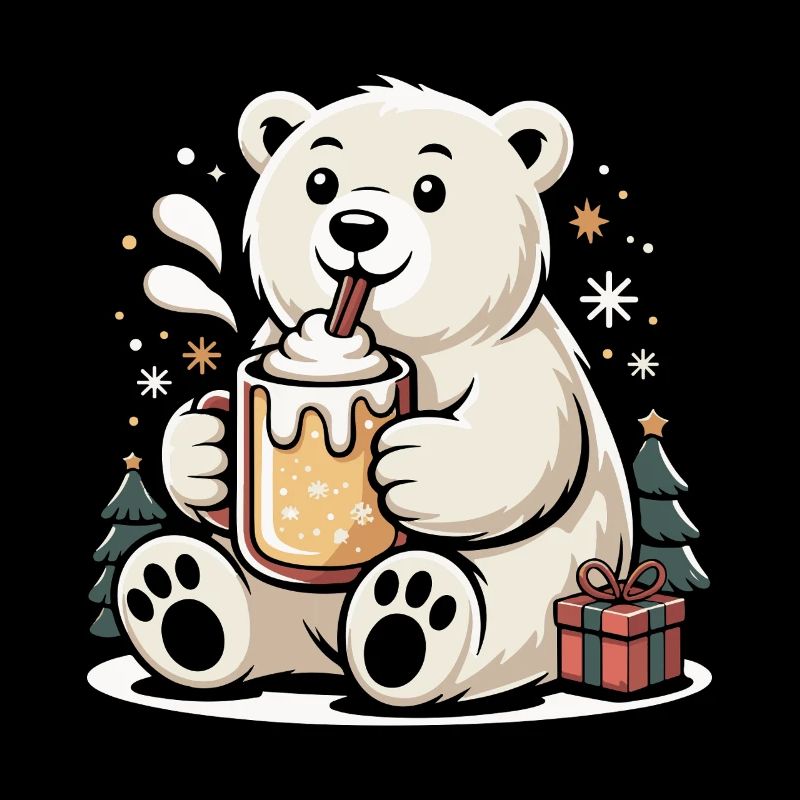 Polar Bear with Cocoa Winter Magic