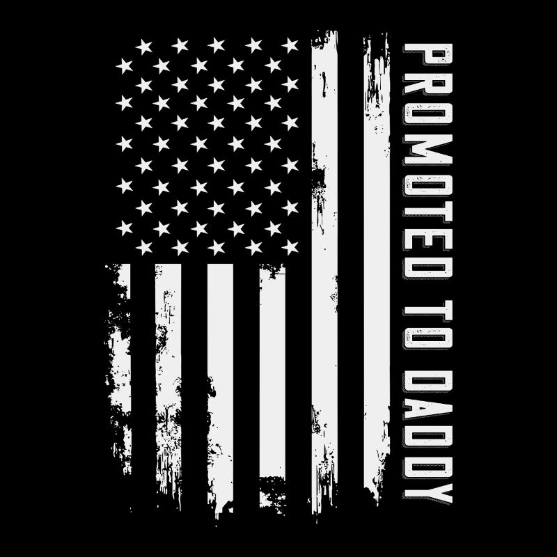 Promoted To Daddy US Flag Proud Dad