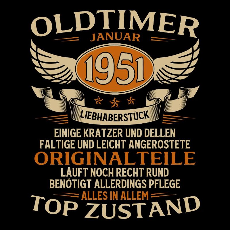 75. Geburtstag Geschenk Oldtimer Januar 1951