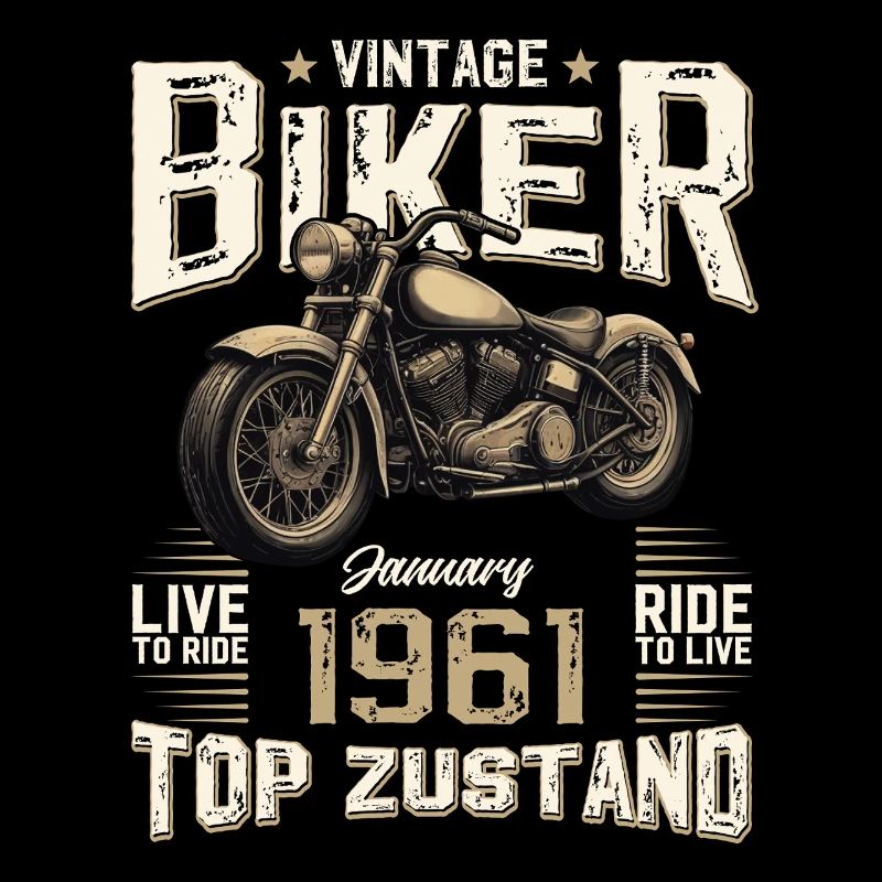 65. Geburtstag Geschenk Motorradfahrer Januar 1961