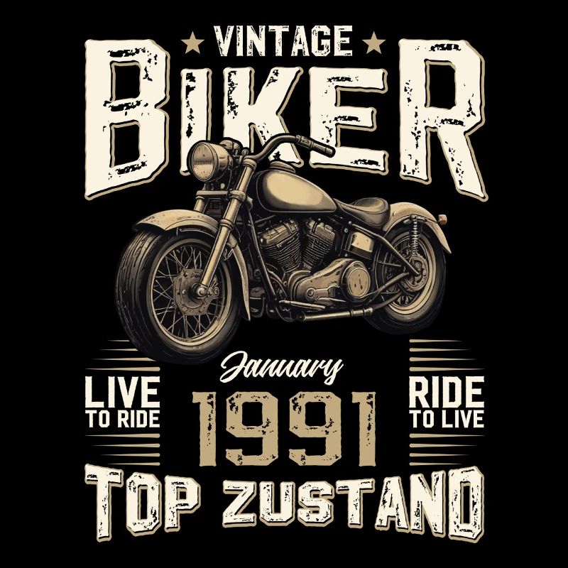35. Geburtstag Geschenk Motorradfahrer Januar 1991