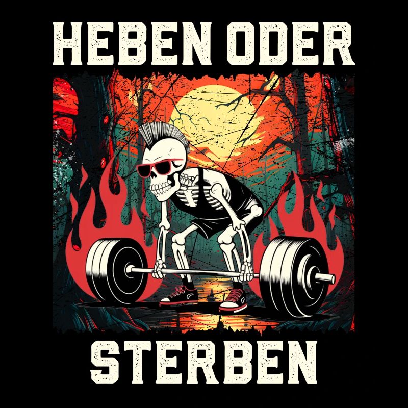 Kraftsportler HEBEN ODER STERBEN Lustiges