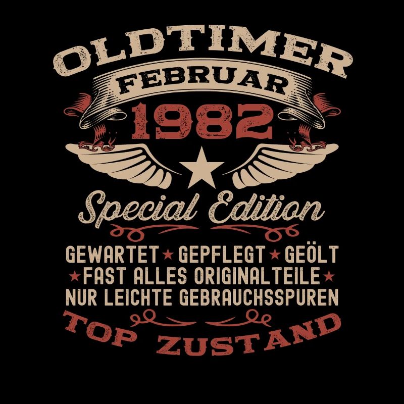 44th Birthday Oldtimer February Vintage 1982
