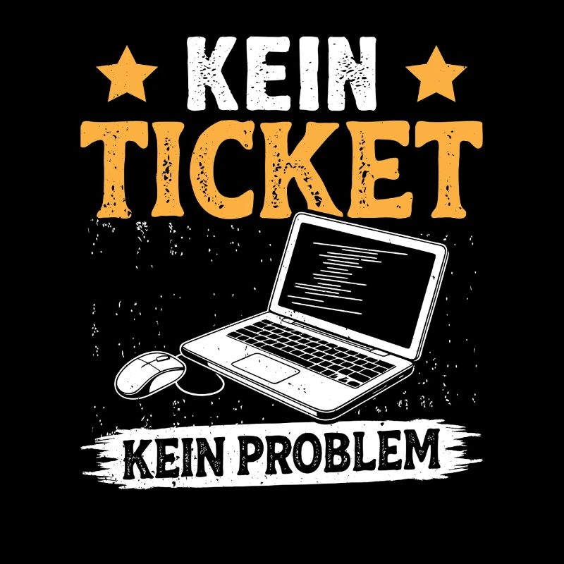 Nerd Computer KEIN TICKET KEIN PROBLEM LUSTIG