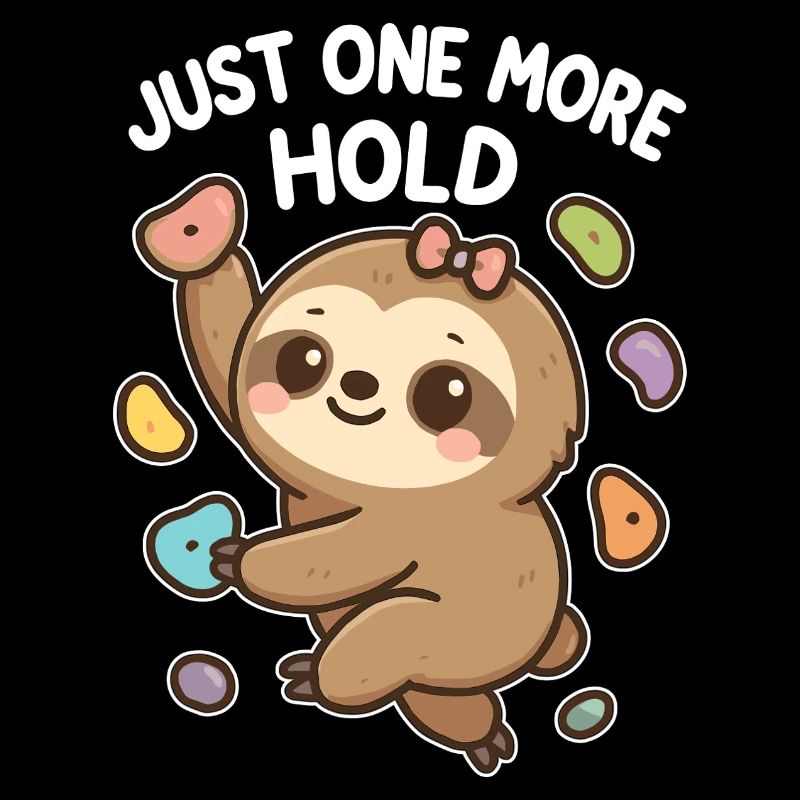 Bouldering Kawaii Sloth – Just One More Hold