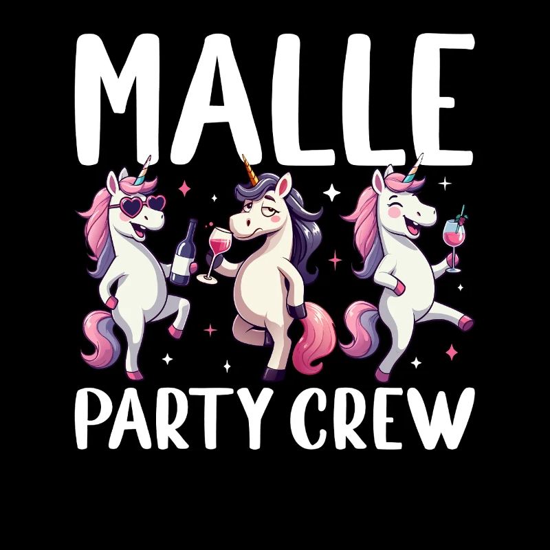 Malle Party Crew Einhorn Trinkspaß Mallorca