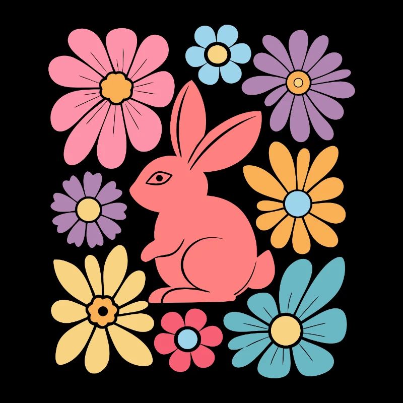 Joyeux lapin de Pâques Boho