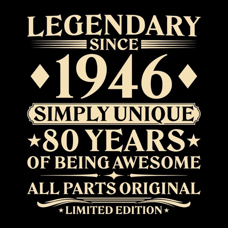 1946 Born Unique 80th Birthday