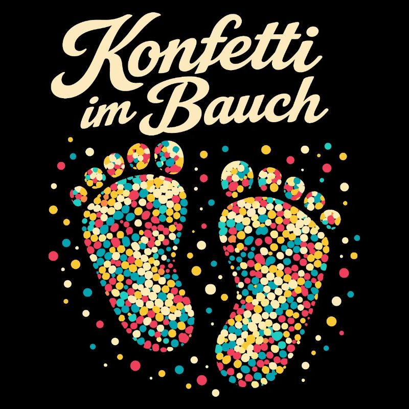 Grossesse enceinte de confettis de carnaval