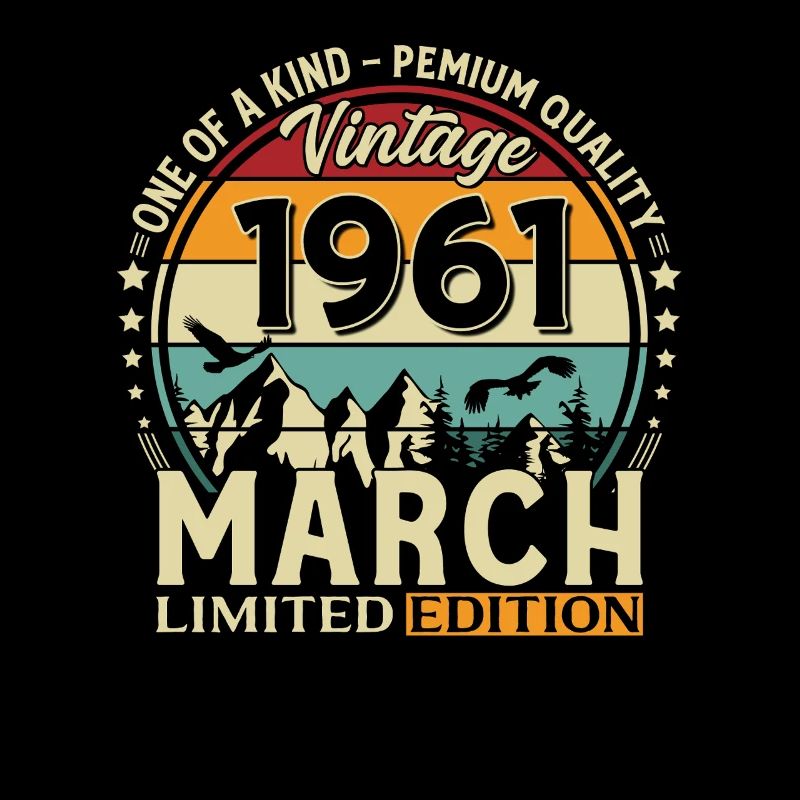 65. Geburtstag Geschenk Mann Vintage März 1961