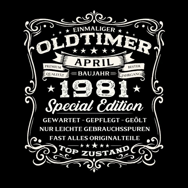 45. Geburtstag Geschenk Mann Oldtimer April 1981