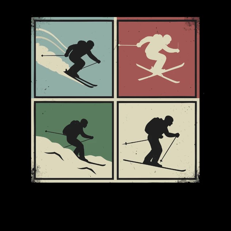 Skiing Retro Vintage Ski