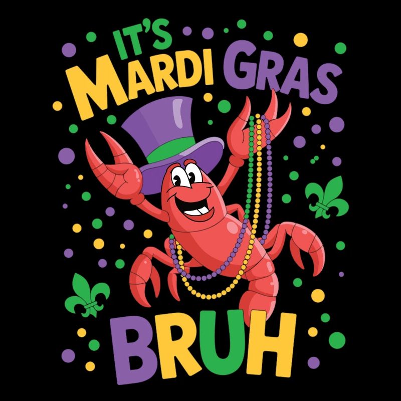 Chemise de crabe de Mardi Gras. C’est du bouillon de Mardi Gras