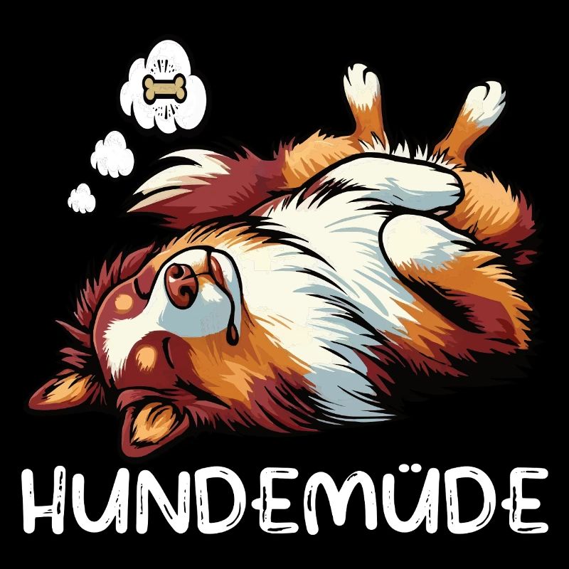 Hundemüde Australian Shepherd Aussie Aussiehalter
