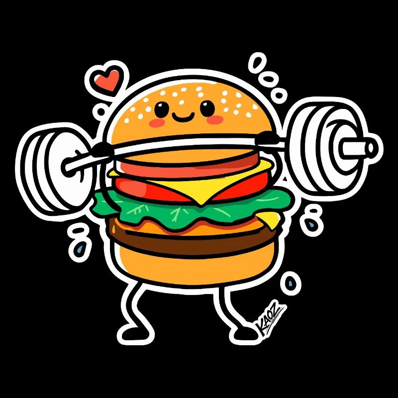 Gewichtheben-Hamburger-Held