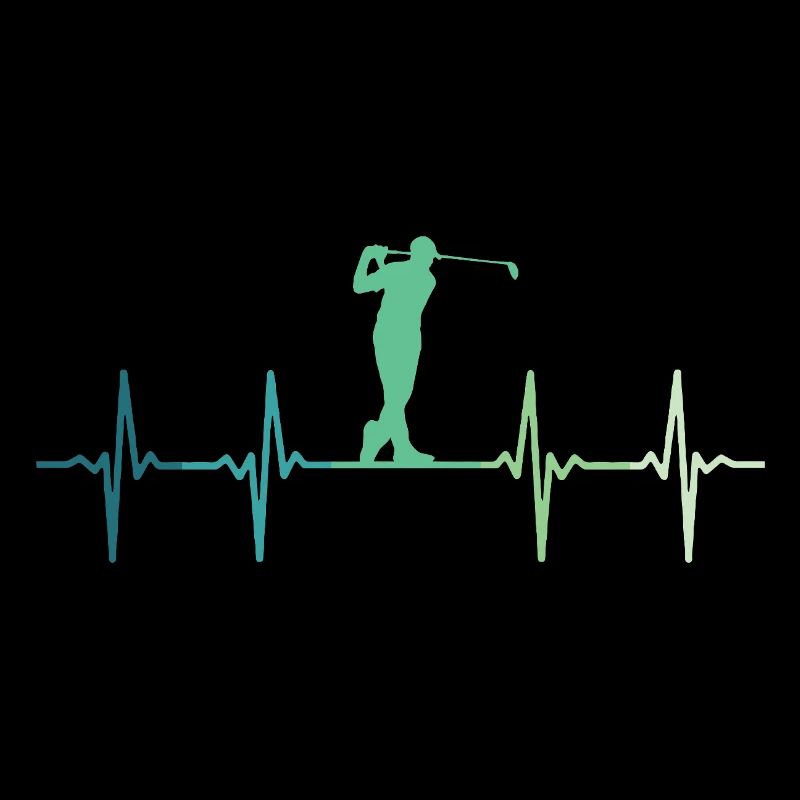 Golf Heartbeat Golfer Golfgeschenk