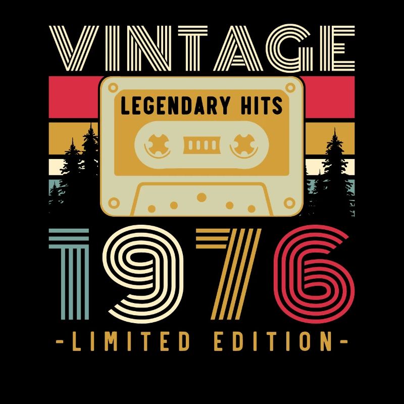 1976 Vintage Retro Geburtstagsgeschenk