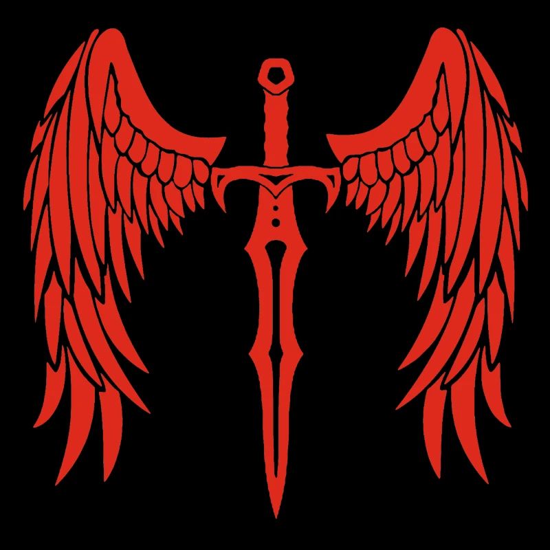 épée ailée rouge