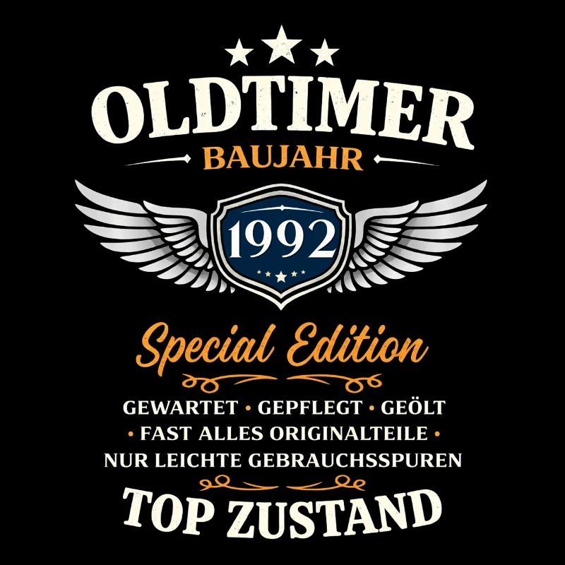 34. Geburtstag Geschenk Mann Oldtimer Vintage 1992