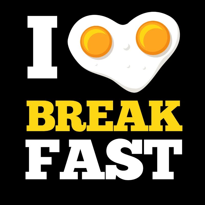 I Love Breakfast Fried Egg Heart