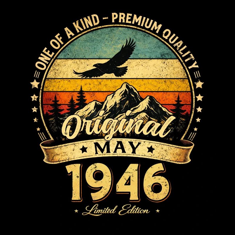 80. Geburtstag Geschenk Mann Original Mai 1946