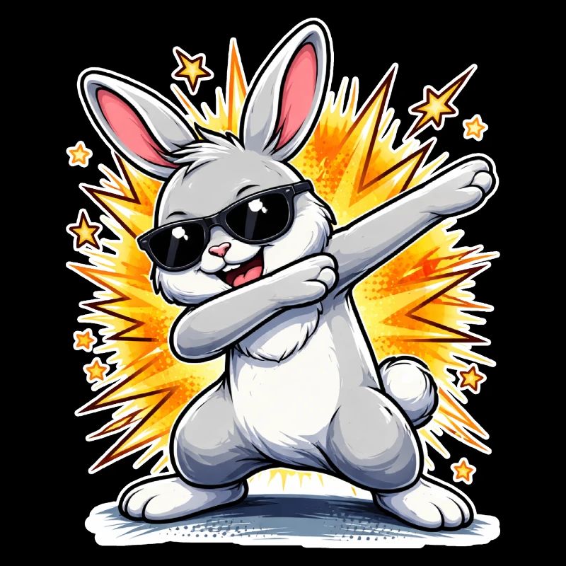 Lapin à tamponner