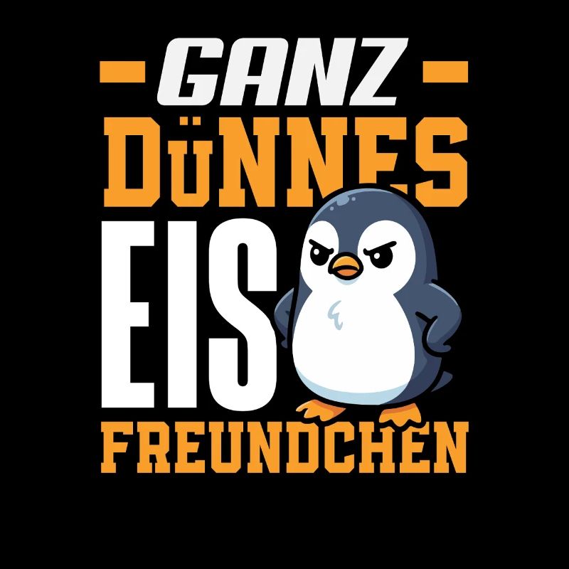 Ganz dünnes Eis Freundchen Pinguin