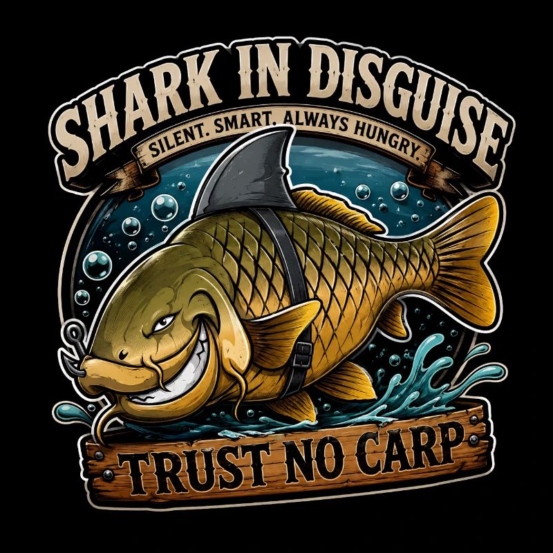 Requin déguisé – Drôle de conception de pêche à la carpe