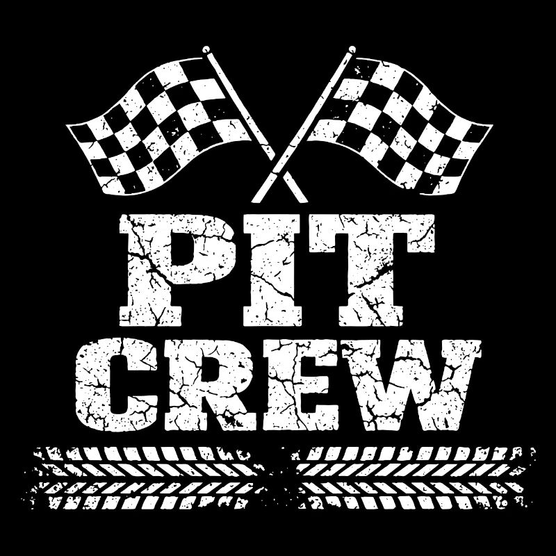 Pit Crew Équipe de Course Automobile Vintage