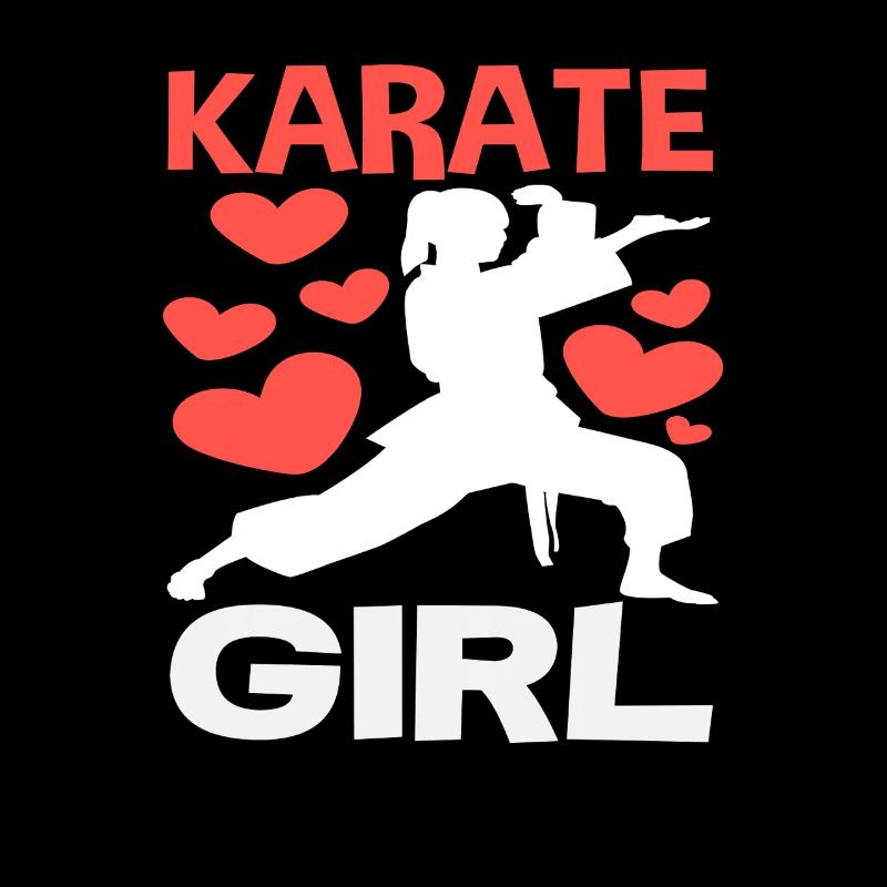 Karate Mädchen Kampfsport Liebe Herzen Training