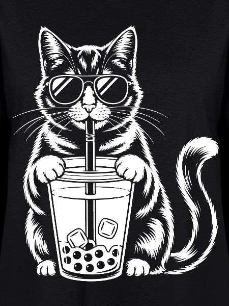 Chat avec bubble tea