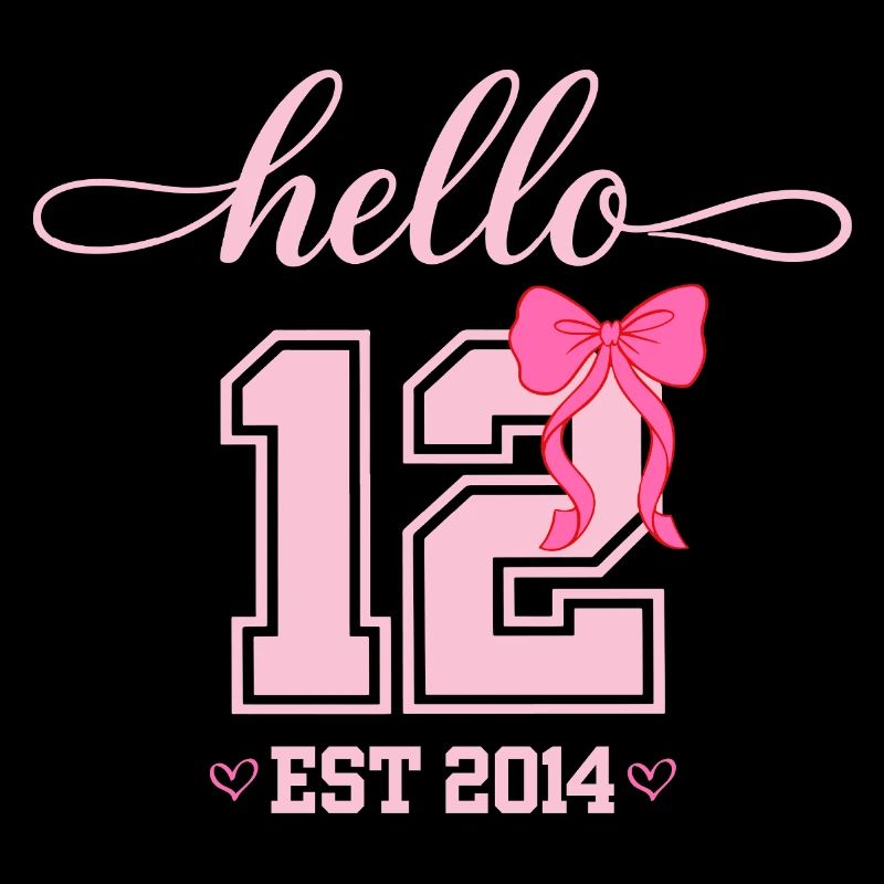 Hello 12 Est 2014 Coquette Schleife Mädchen Geburt