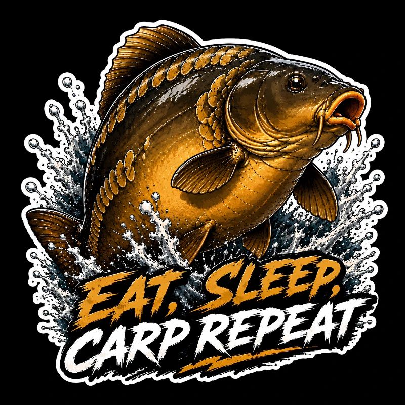 Manger Sommeil Carpe Cadeau Répéter Carpe Miroir