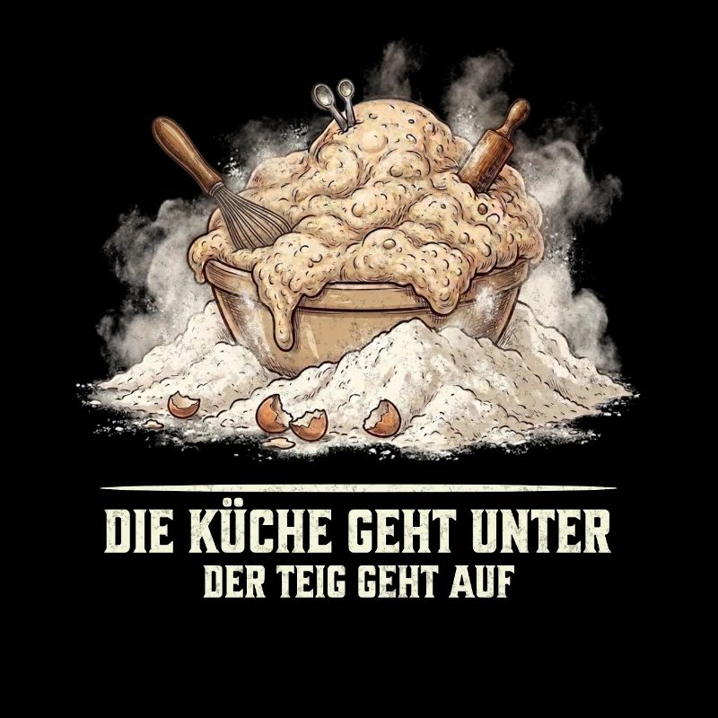 Backen Backchaos Lustiger Spruch Küche Geschenk