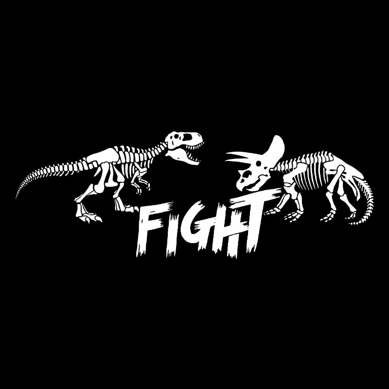 tyrannosaurus versus triceratops (white)