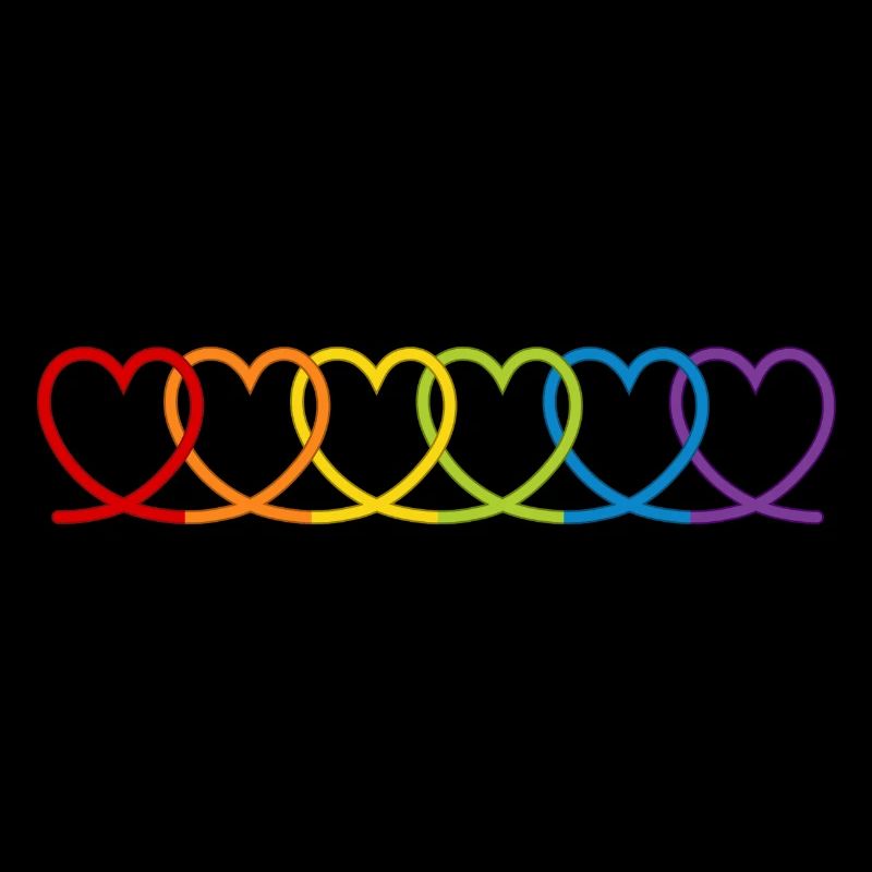 Regenbogen Herzen